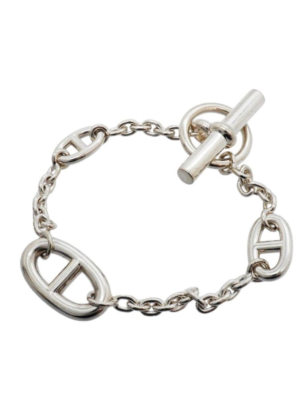 Hermes Chaine D'ancre Farandole 925 Sterling Silver Bracelet